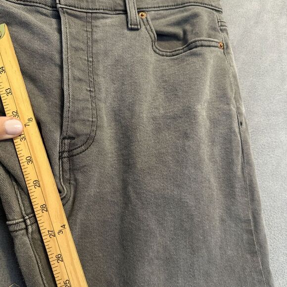 Levi's Wedgie Straight Jeans Button Fly Womens Size 32 28" Gray Charcoal Wash - Picture 10 of 11